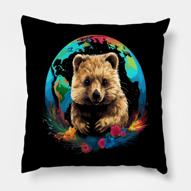 Quokka Earth Day Pillow by JH Mart