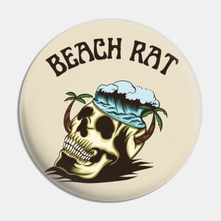 beach rat skull design Pin