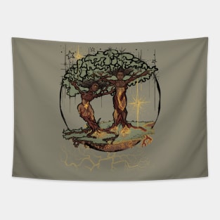 Trees of Life (Color Lineart) Tapestry