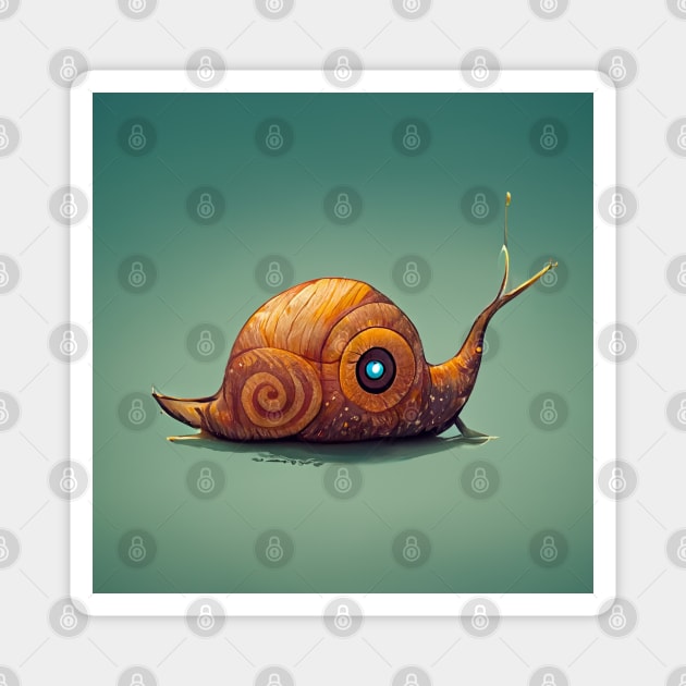 Cartoon of a snail Magnet by yayor