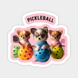 Chihuahua Pickleball Puppies Cute Design Magnet