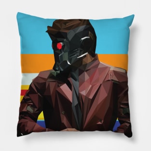 Star Lord Triangle (with background) Pillow