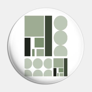 grey abstract - mondrain style with circles Pin