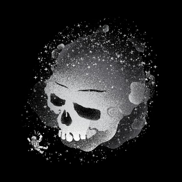 Skull Galaxy Black and White by Tobe Fonseca by Tobe_Fonseca