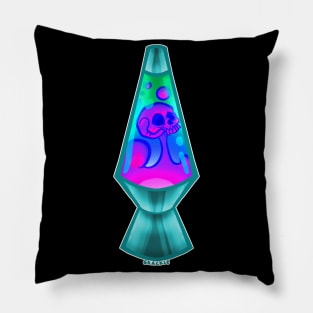 Groovy Ghoul Lava Lamp (Cool Version) Pillow