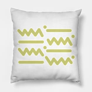 80s Zigzag Wallpaper - Yellow Pillow