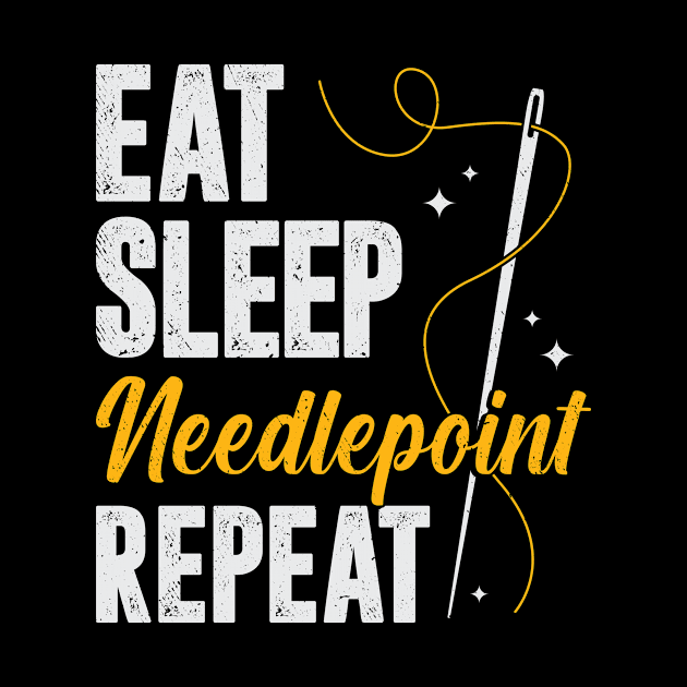 Eat Sleep Needlepoint Repeat by Dolde08