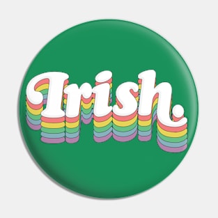 Irish /// Retro Typography Design Pin