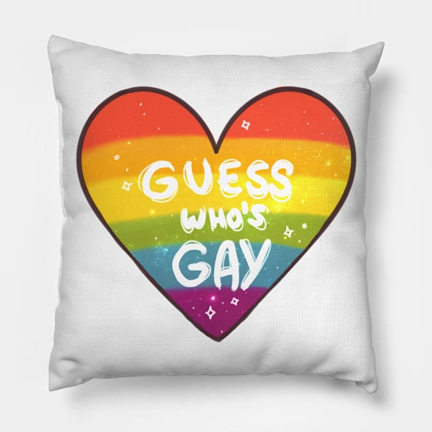 Guess who's Gay Pillow by beailish