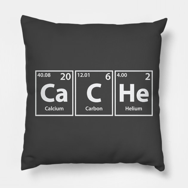 Cache (Ca-C-He) Periodic Elements Spelling Pillow by cerebrands