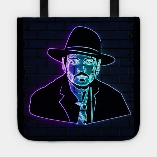 Johnny Depp neon art Tote