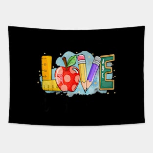 Cute Teach Love And Inspire Graphic Tapestry