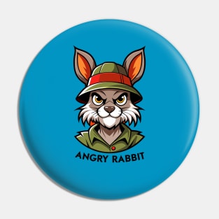 Angry Rabbit Pin