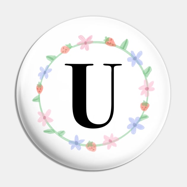 “U” initial Pin by artoftilly