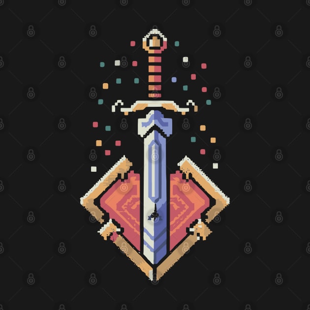 RETRO PIXEL 8bit Sword by XYDstore