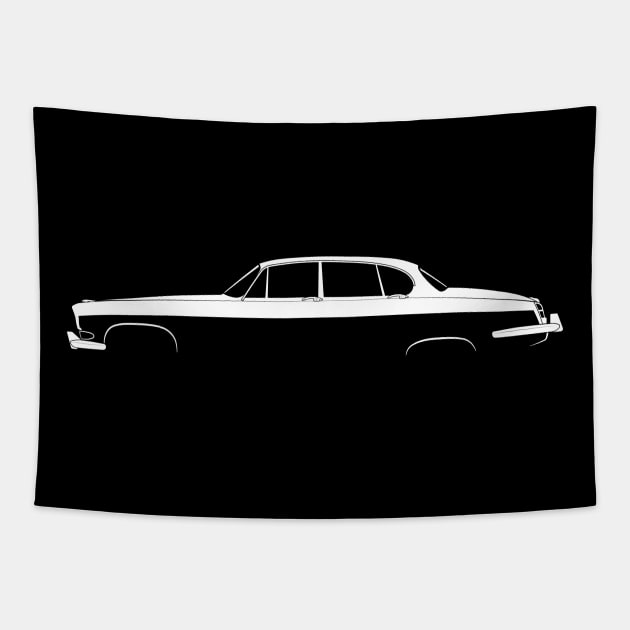 Jaguar Mark X Silhouette Tapestry by Car-Silhouettes