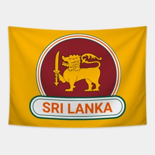 Sri Lanka Country Badge - Sri Lanka Flag Tapestry