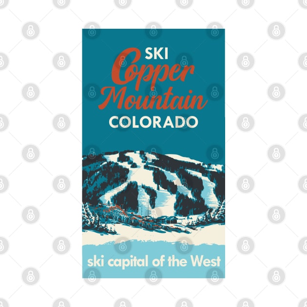 Ski Copper Mountain Vintage Ski Poster by ROEDERcraft