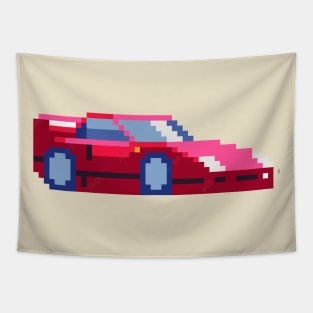 Pixel Car Tapestry