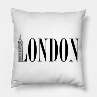 London, England Big Ben Tower Pillow