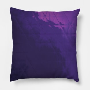 Fluid Pour Purple Mountain Landscape Pillow