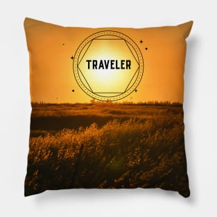 Traveler-Field sunset edition Pillow