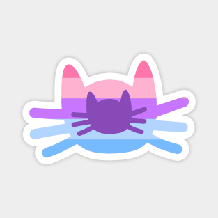 Catgender Flag In Cat Head Silhouette Magnet