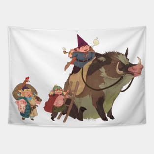 Pig Ride Tapestry