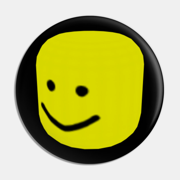 Roblox Big Head Noob Gamer Gift Roblox Pin Teepublic - roblox long yellow head