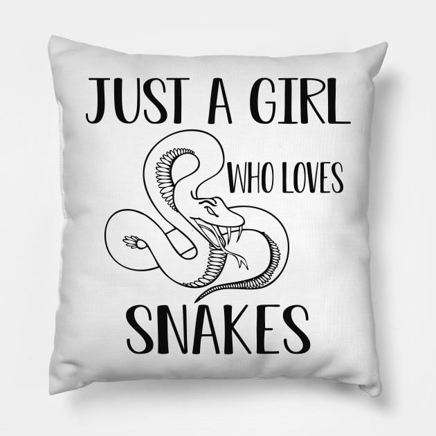 Snake Girl - Just a girl who loves snake Pillow by KC Happy Shop