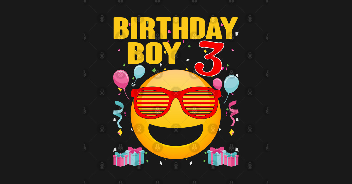 Birthday Boy 3 Years Old - Birthday Boy 3 Years Old - Sticker | TeePublic