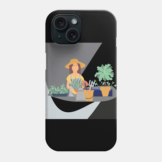 Gardening Time Phone Case by Art by Ergate