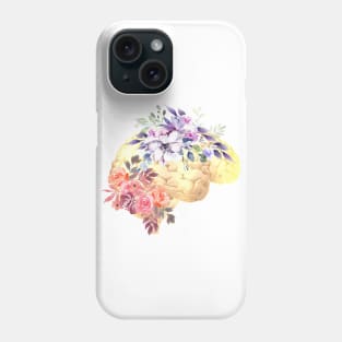 Floral Human Brain Anatomy Phone Case