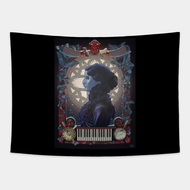 Crimson Peak (ghost) Tapestry by mudron