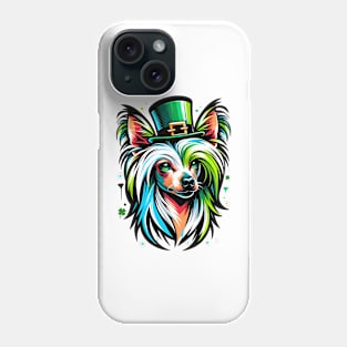 Chinese Crested Celebrates Saint Patrick's Day Phone Case