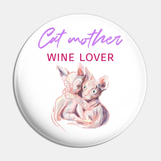 Cat mother wine lover. Two sphynx kittens Pin by Orangerinka