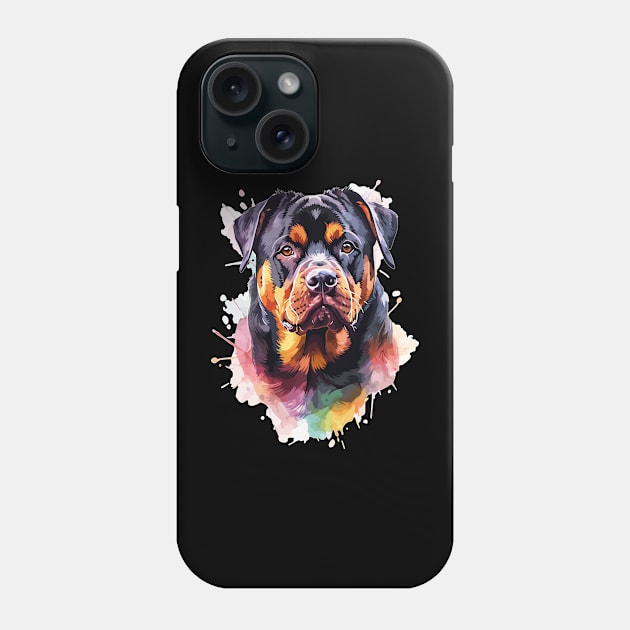 Arty Rottweiler Dog Competition Phone Case by QQdesigns