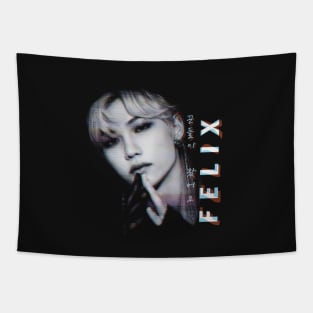 SK Felix Dark Glitch Effect Tapestry