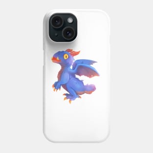 Blue tailless small dragon Phone Case