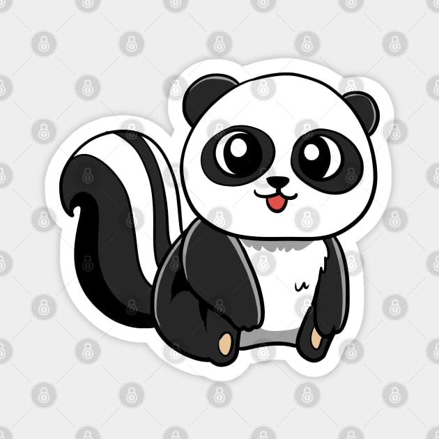 Panda Skunk Magnet by WildSloths