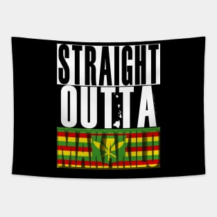 Straight Outta Makakilo Hawai'i Kanaka Maoli Flag by Hawaii Nei All Day Tapestry