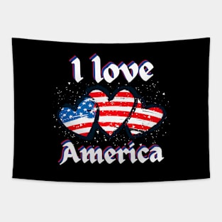 I Love America Proud American Tapestry