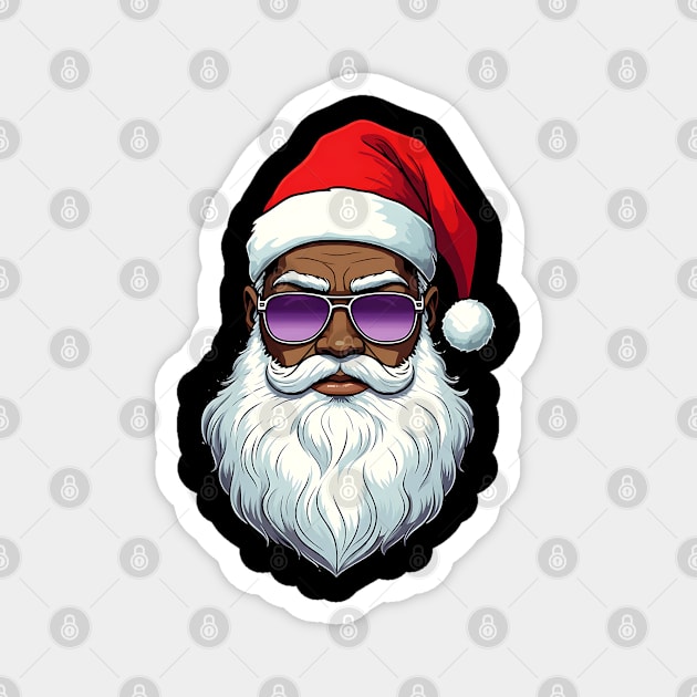 Cool Black Santa Magnet by UrbanLifeApparel