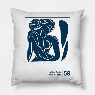 Kind of Blue / Minimalist Graphic Artwork Design Pillow