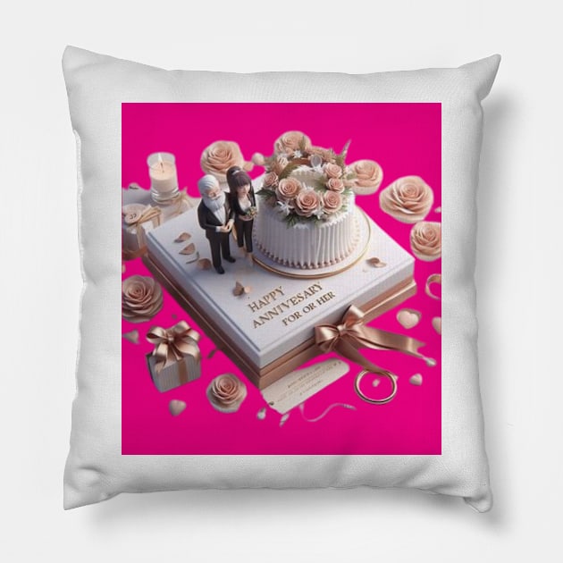 wedding anniversary gifts for him her Pillow by Fashionkiller1