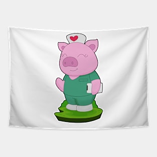 Pig Nurse Notepad Tapestry