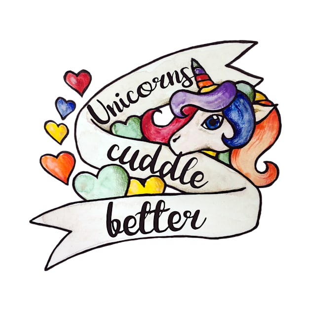 Unicorns Cuddle Better by bubbsnugg