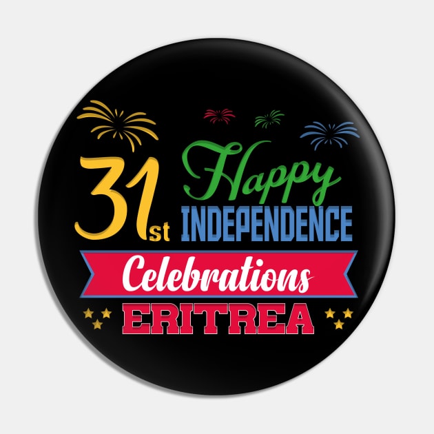 Happy 31st Independence Celebrations Eritrea, Eritrean Flag Pin by alzo