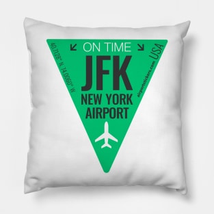 Airport code JFK triangle Pillow