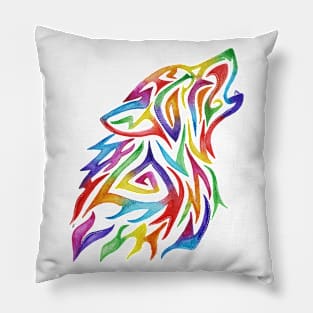 Rainbow Howl Pillow